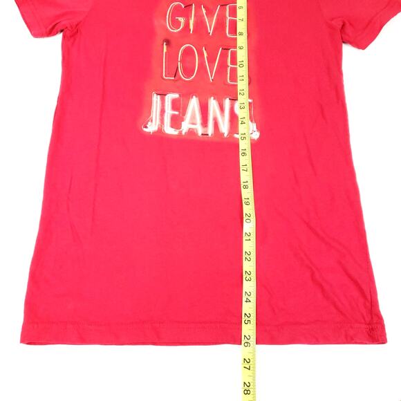 American Eagle Outfitter Give Love Jeans Graphic Tee T-Shirt Size XS Y2K Twee - Picture 5 of 5